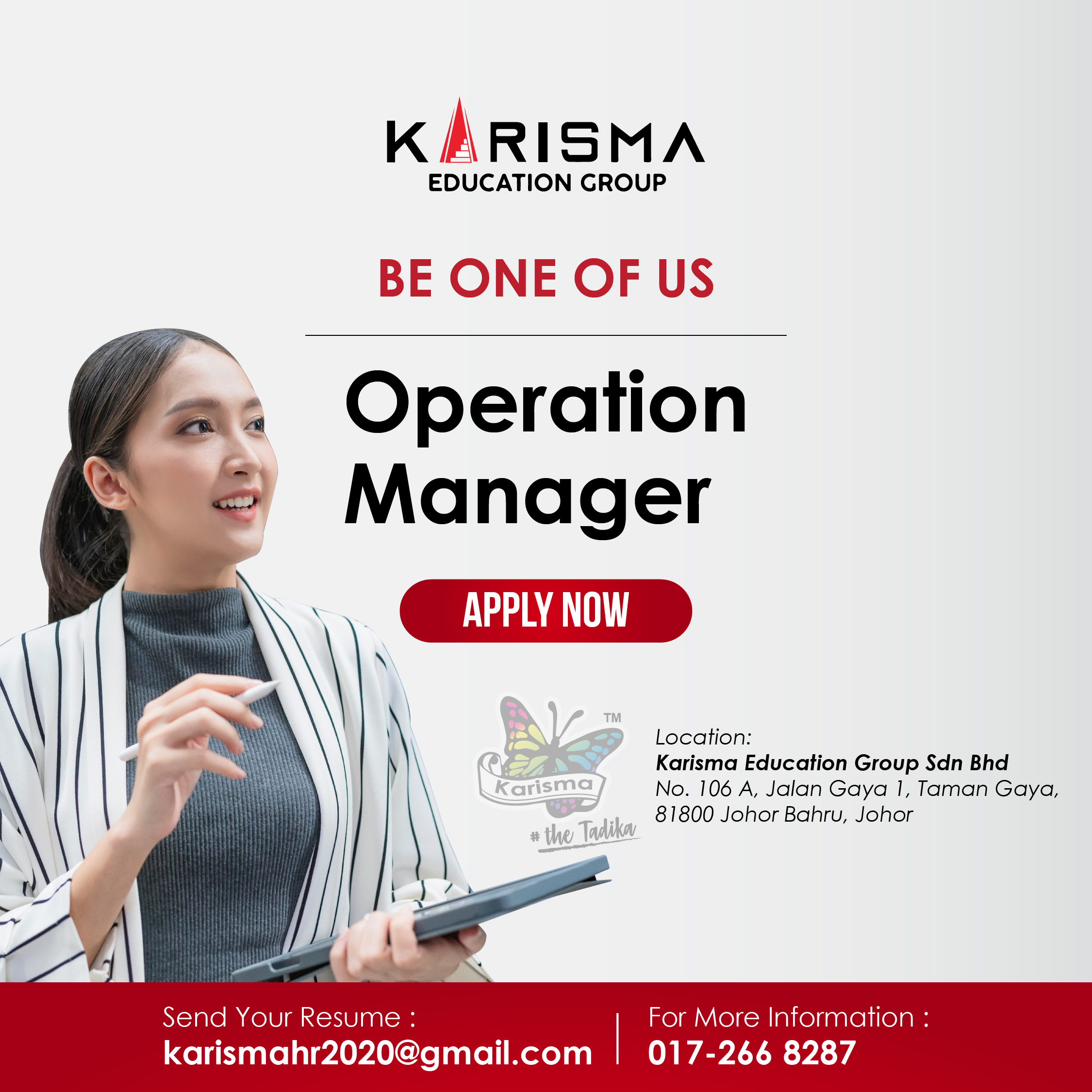 Karisma Education Group Operation Manager Vacancy
